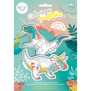 2 Coloriages Gonflables - Dinos à colorier