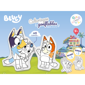 Party Pack Bluey – 6 Coloriages Gonflables (Bluey & Bingo)