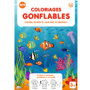 3 Coloriages gonflables - Poissons à colorier et à gonfler